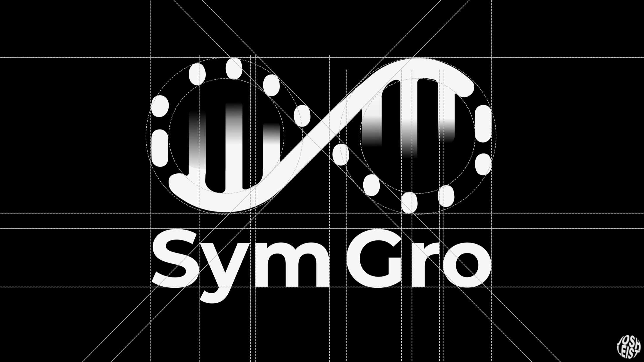 SymGro logo construction grid